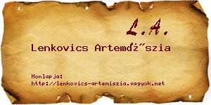 Lenkovics Artemíszia névjegykártya